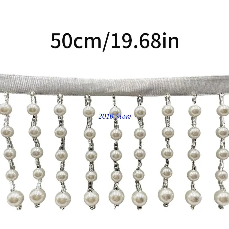 F3MF Artificial Pearls Chain Decorative Chain For Clothing And Bag Shoe Decoration