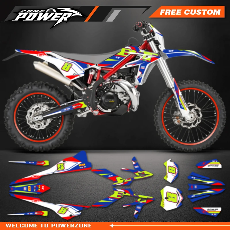 Powerzone Custom Backgrounds Graphics Decals Sticker Kits for Beta Xtrainer 150 200 250 300 400 450 2020 2021 2022 02