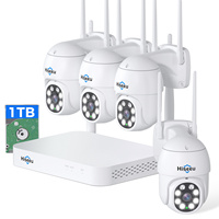 Hiseeu 3MP Outdoor Face Detection Smart WiFi Home Security System Camera Set Cctv Night Vision Dome Ptz Wireless Camera Kit