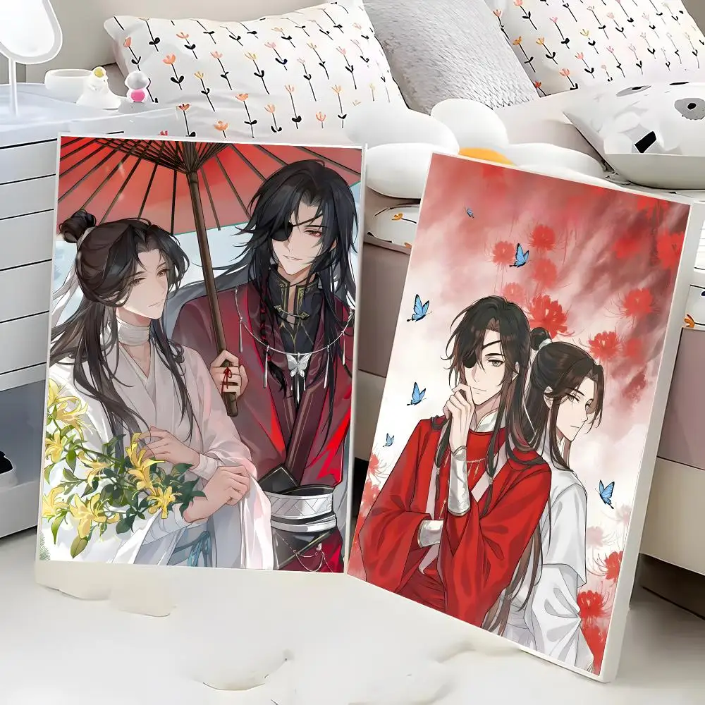 Heaven Officials Blessing TGCF Xie Lian Hua Cheng Danmei Fantasy Painting Calligraphy Poster Eco-Friendly Decor Frameless Canvas