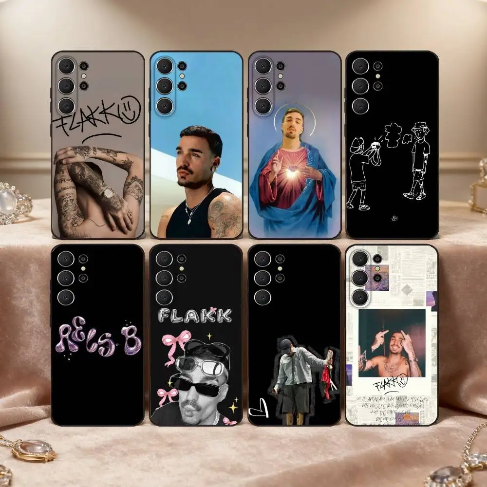 

Singer Rels B Flakk afroLOVA 25 Phone Case For Samsung S26,S25,24,23,22,30,21,10,9,Ultra,Plus,Lite,FE Soft Black Case