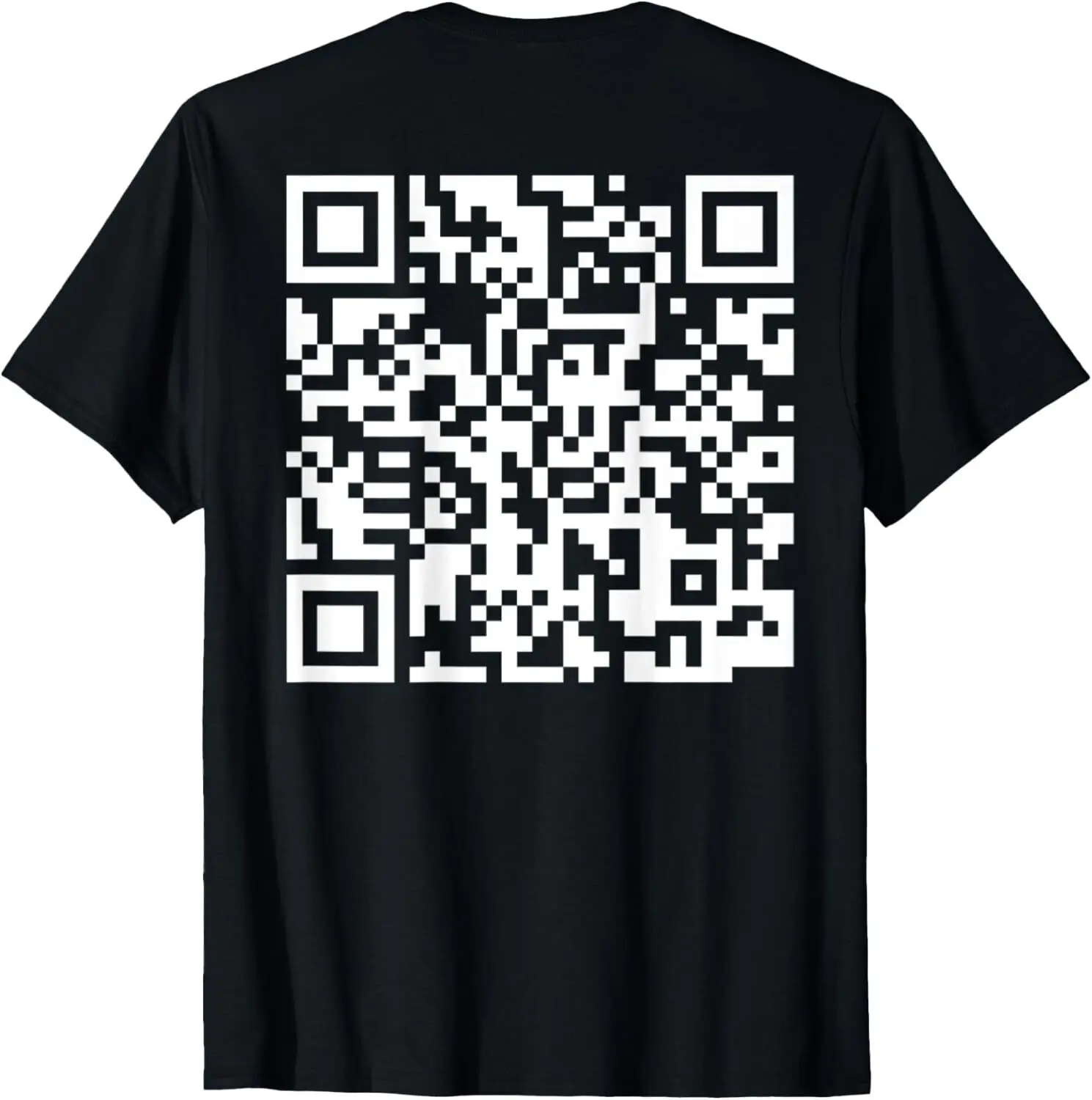 

QR Scan Code Adult Sarcasm Humor F-ck You FU Back Print Pull T-Shirt Hoodie