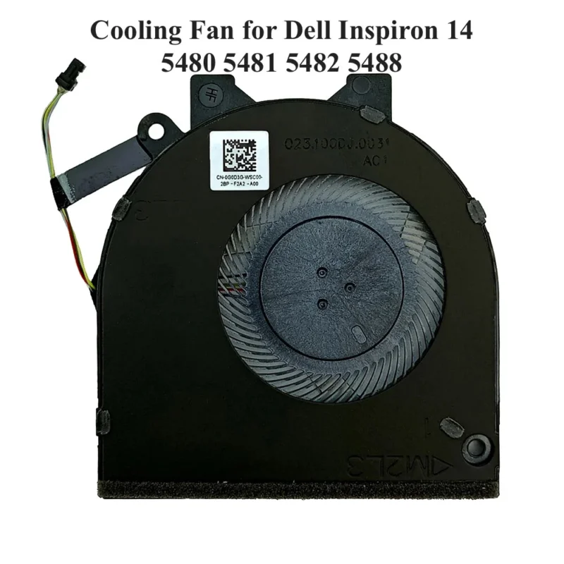 For Dell Inspiron 14 5480 5481 5482 5488 CPU Cooler G0D3G 4 pin 0G0D3G 5V Fan