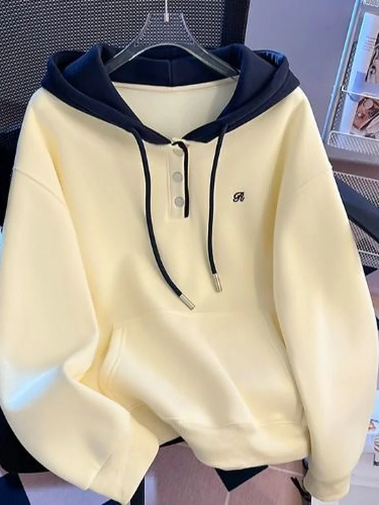 Thickened Fleece Hoodie Sweatshirt Men Women Fashion Warm Top Autumn Winter Style Unisex Lazy Wind Style New 2026