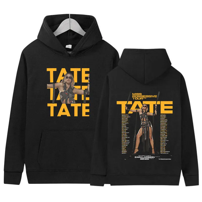 Tate McRae Miss Possessive World Tour 2025 Hoodie Men Women's Vintage Aesthetic Oversized Sweatshirt Fashion Long Sleeve Hoodies