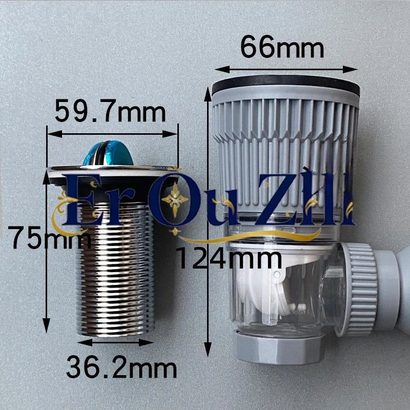 Washbasin Deodorant Sewer Set Horizontal Row Vertical Row Double Use Bathroom Ceramic Basin Overflow Hole Non-porous Universal