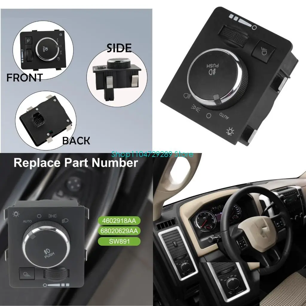 

D8KE Heavy Duty Car Headlight Control Switches 1S11719 HLS1457 4602918AA 68020629AA 68189143AA for 1500 2500 3500 4500 5500