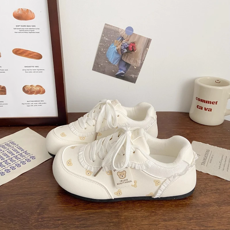 

Осень 2023, новая универсальная женская обувь, удобные белые туфли, повседневные кроссовки на плоской подошве, модная повседневная обувь