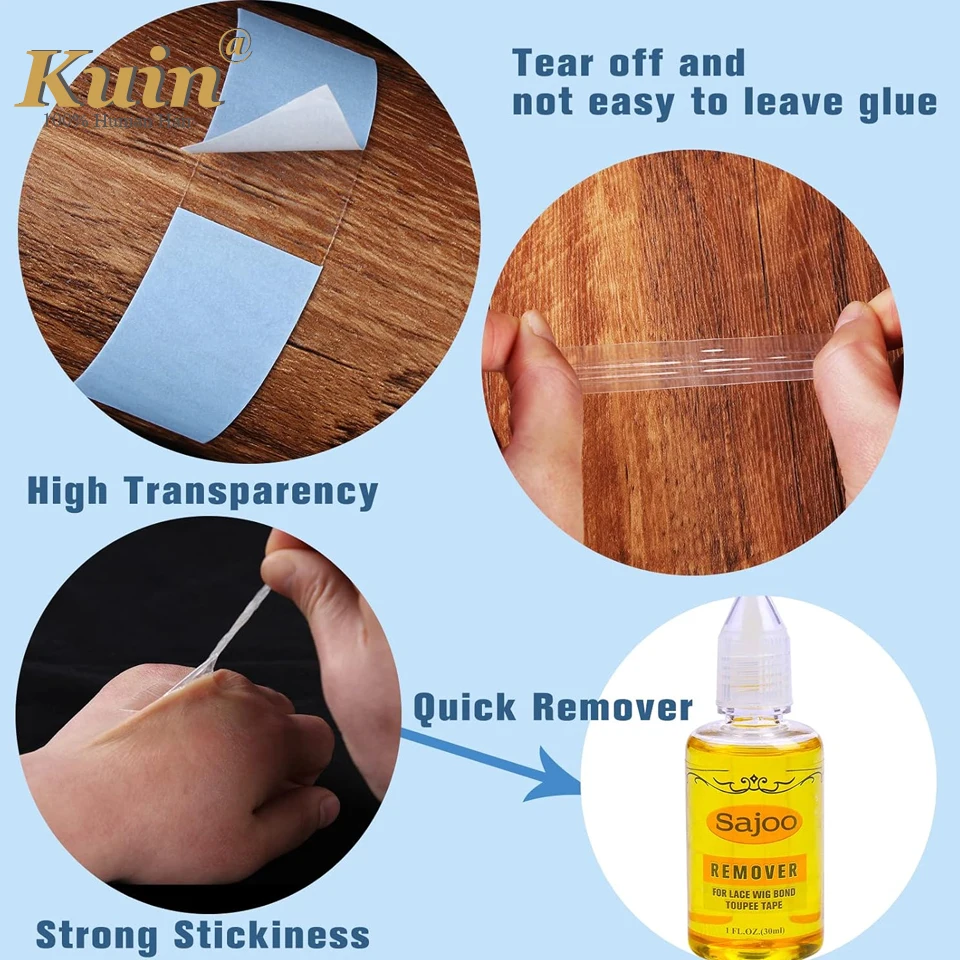 36 قطعة مجموعة شريط ووكر منحني مزدوج الجوانب شريط تثبيت فائق نظام الشعر شريط عقد غراء الترابط لنظام الدانتيل والشعر المستعار للرجال