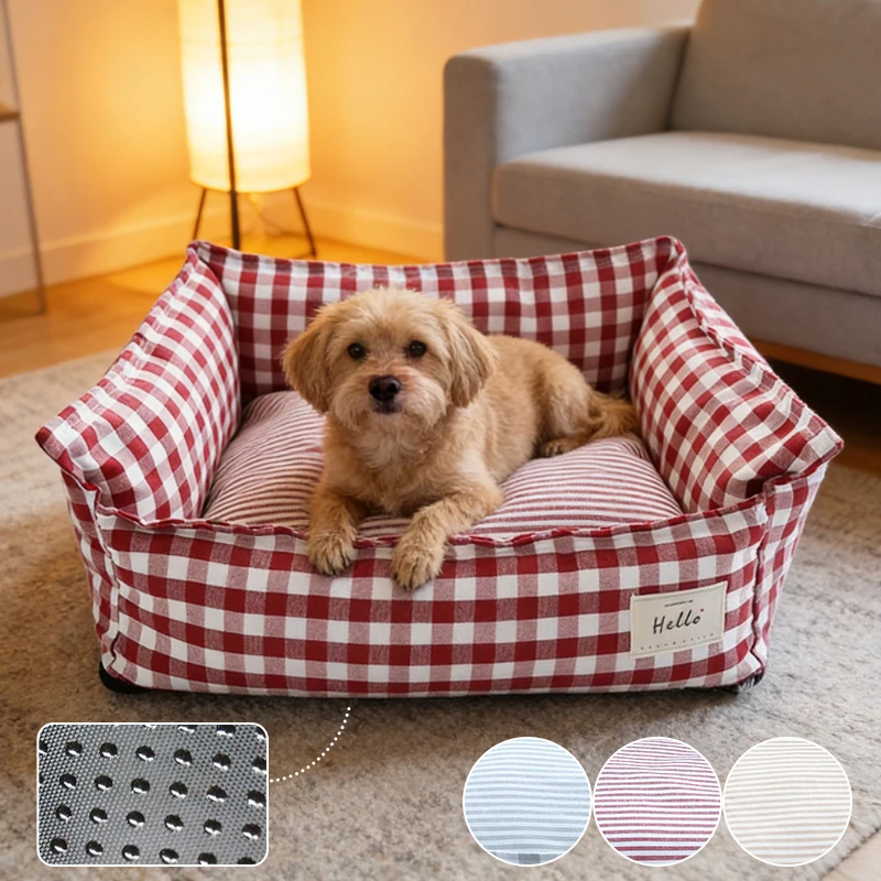 

Comfortable Cat Sofa Bed Removable and Washable Small Dog Nest Non-slip Pet Cat Sleeping Bed PP Cotton Filling for All Seasons