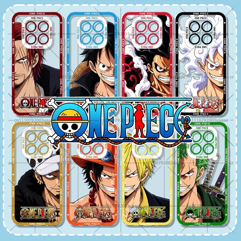 One Piece Half-Face Hot Character Case for Xiaomi Redmi Note 15 14 13 Pro Plus 12 11 10 9 14S 13S 12S 11S 10S 4G 5G Back Cover