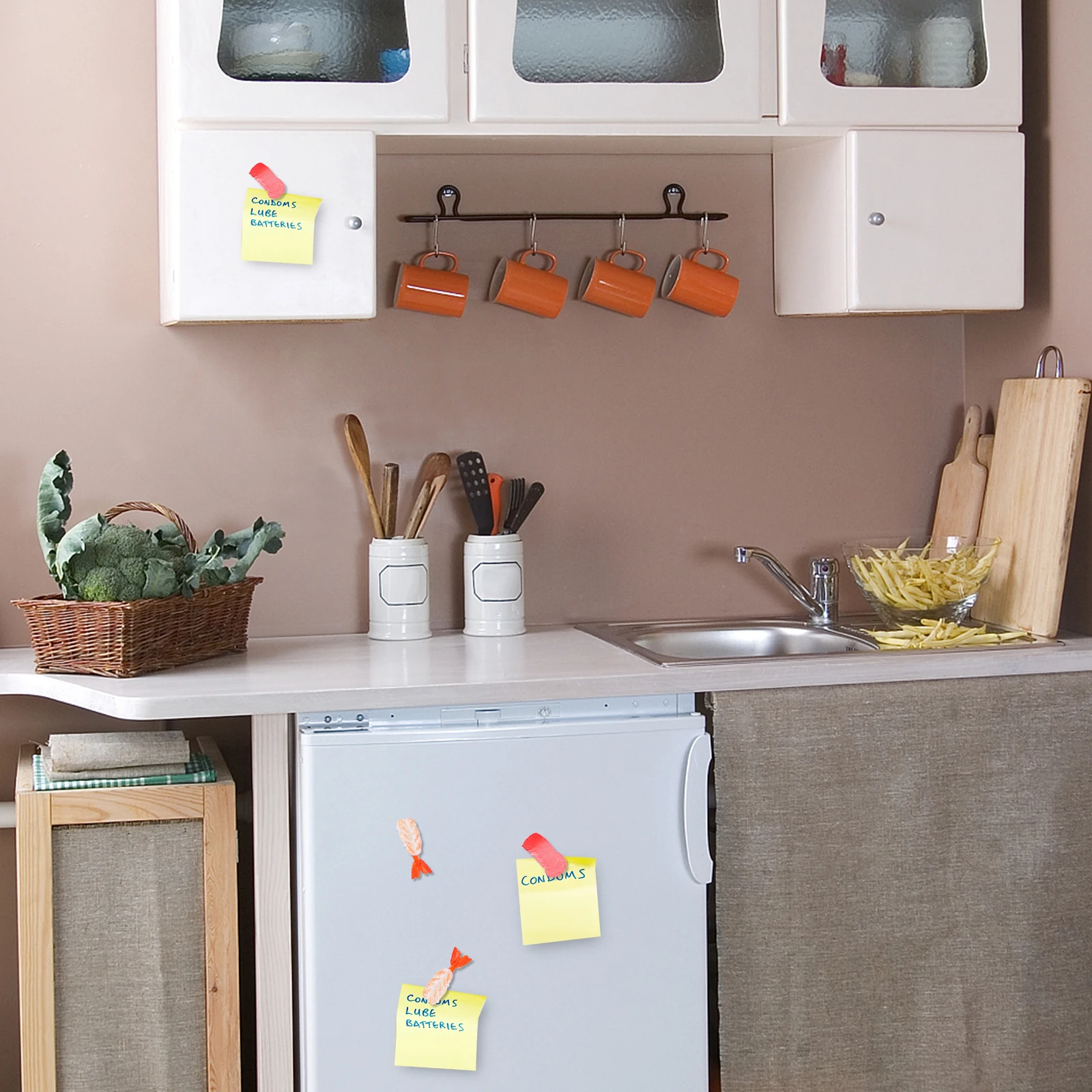 

3 Pcs Food Decor Fridge Cabinet Whiteboard nament Cabinet Magnet Bright Color Funny Shape Whiteboard Magnet Design
