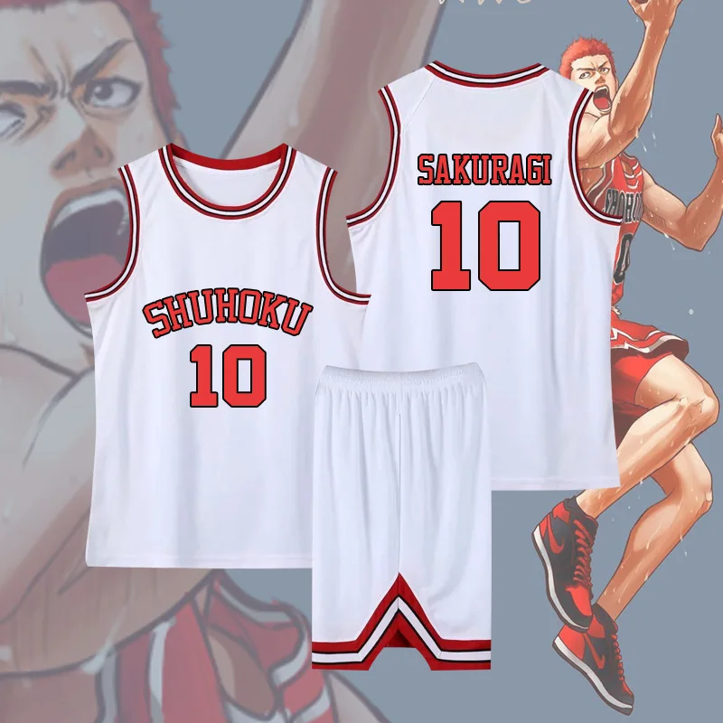 Anime Sakuragi Hanamichi Cosplay Slam Dunk Jersey Shohoku scuola squadra di basket abbigliamento sportivo bambini adulti Kaede Rukawa Cosplay