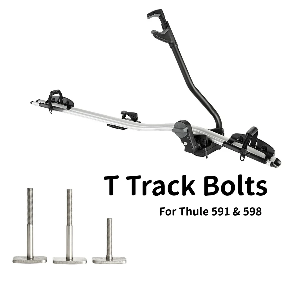 3PCS T Track Bolts Bike Carrier Complete Kit Cycle Rack Stainless Steel For Thule 591 598 Pro Ride Campervan Roof Bike Rack