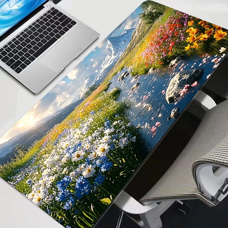 Mouse Pad natural scenery new Large PC Computer Gamer Kawaii Gaming Accessories Mousepad Keyboard Desk Mat Carpet Table