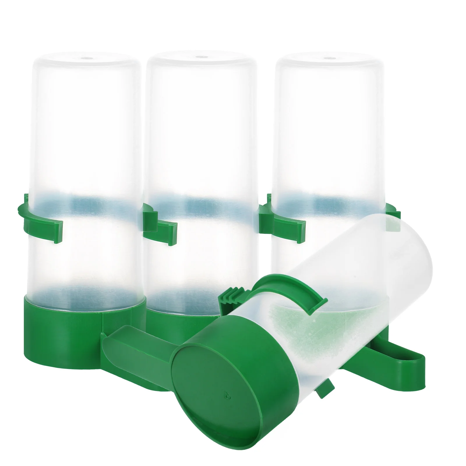 

4 Pcs Automatic Bird Waterer Reusable Parrot Drinking Cage Accessories Plastic Chicken Cup Coop Dispenser Feeder