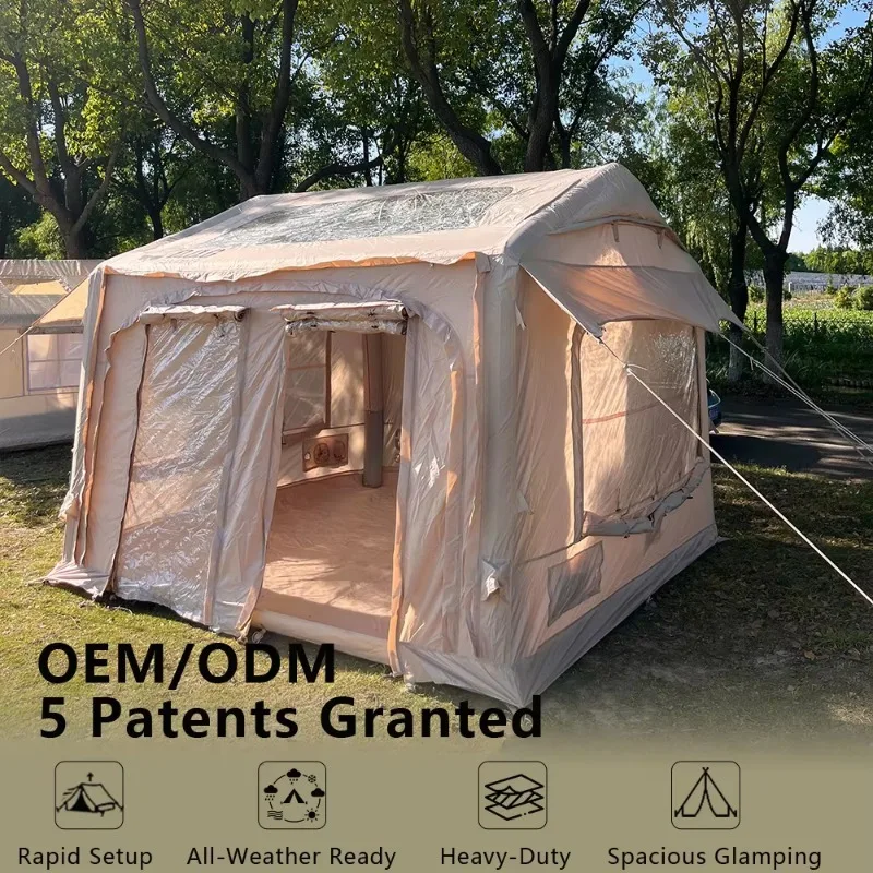 #￥Lightweight Ridge-Style Tent Wholesale Large Family Camping UV Protected Waterproof Inflatable Air Tent Premium All SeasonTent