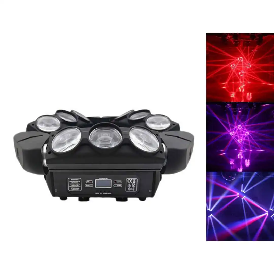 forRGBW 9 eyes 9*10W4in1LED Spider Moving Head Laser Lights for Night Club  Disco KTV etc