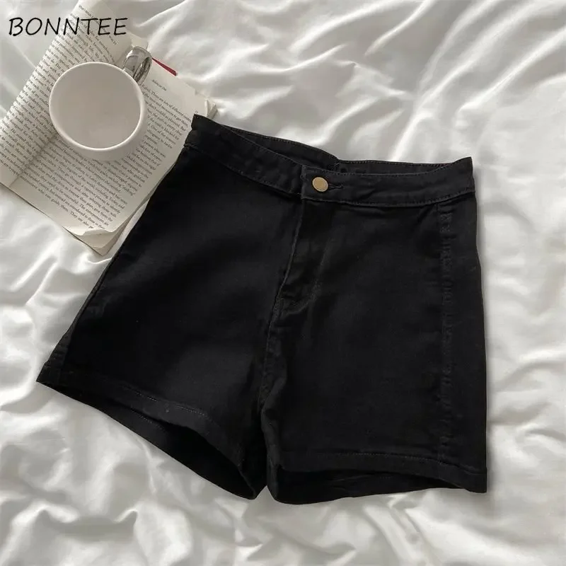 

Denim Shorts Women Slim Hotsweet Summer Chic High Waist American Style Retro Streetwear Young Popular Leisure Buttoms Solid New