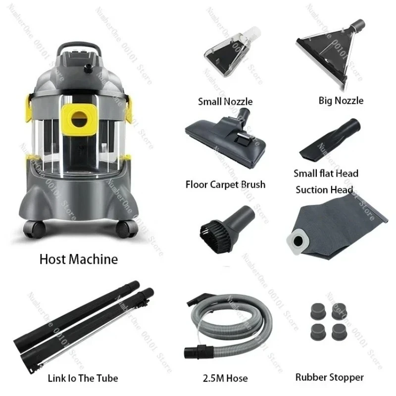 1400W 6 in 1 Portable Steam Vacuum Cleaner, Professional for Carpet Sofa Curtain Car Interior Mattress