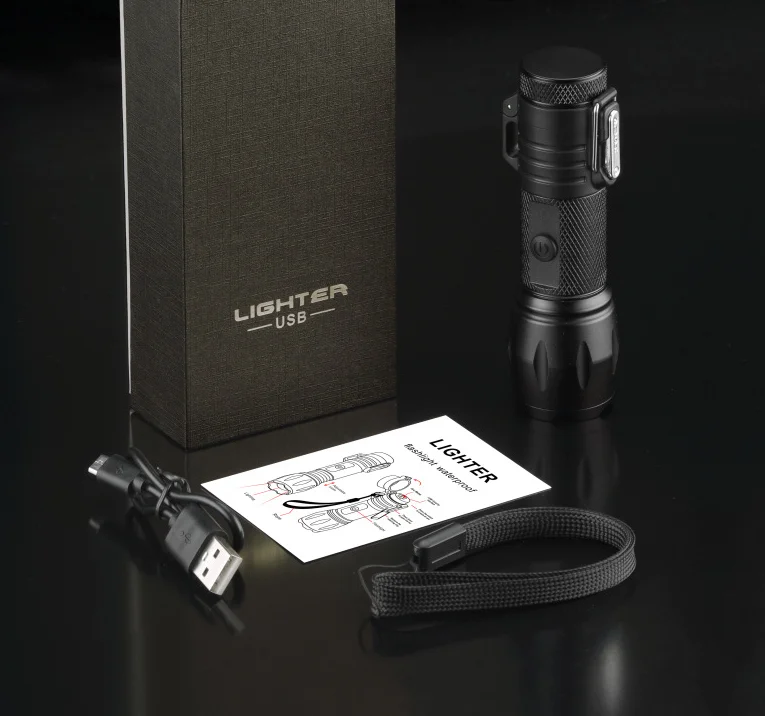 This high-end electric lighter combo set is perfect for camping and hiking, and makes a great Halloween or Christmas gift 2025