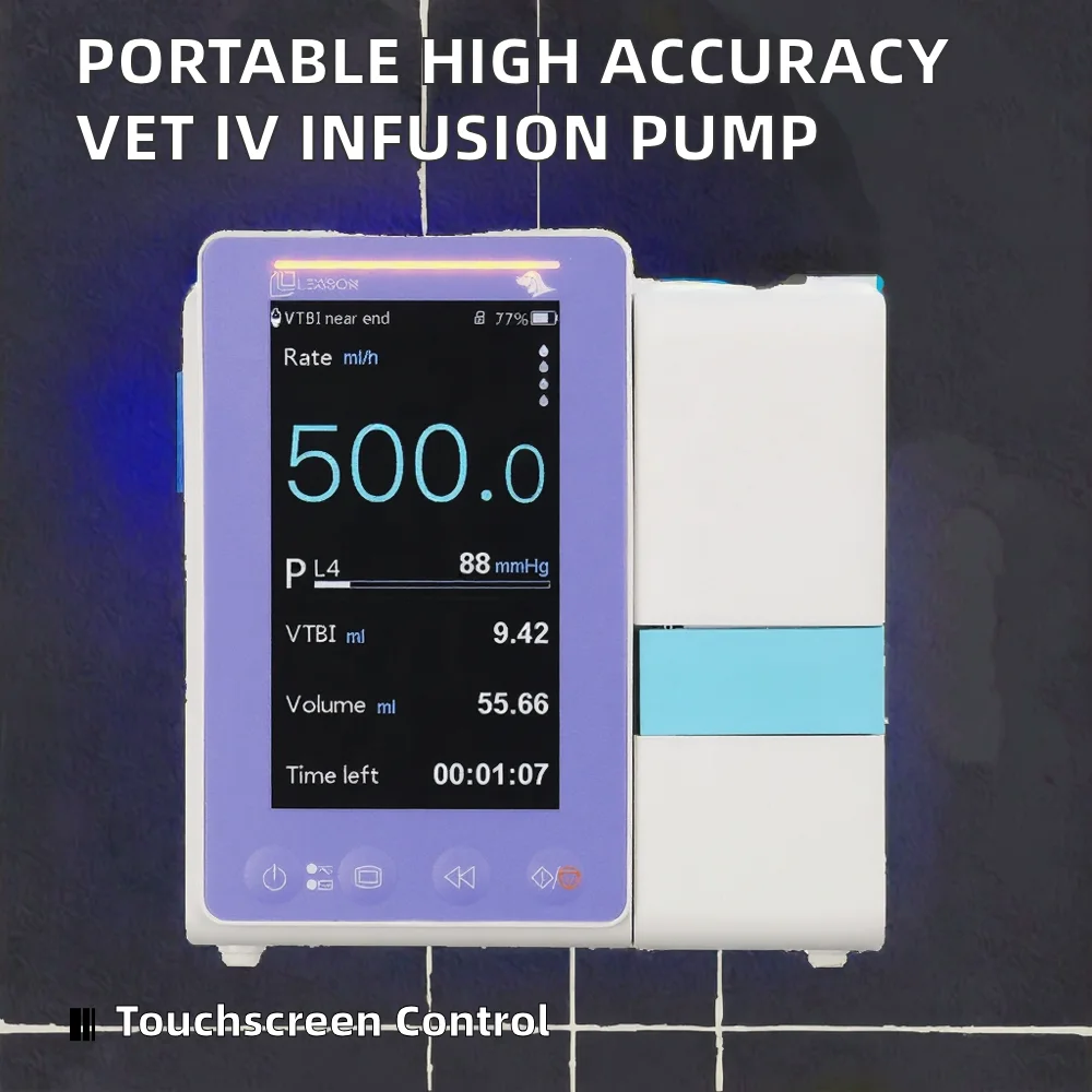 Suzhou Promotional BCM-E500V High Accuracy Veterinary Use Portable IV Infusion Pump Touchscreen for Dog Low KVO Rate