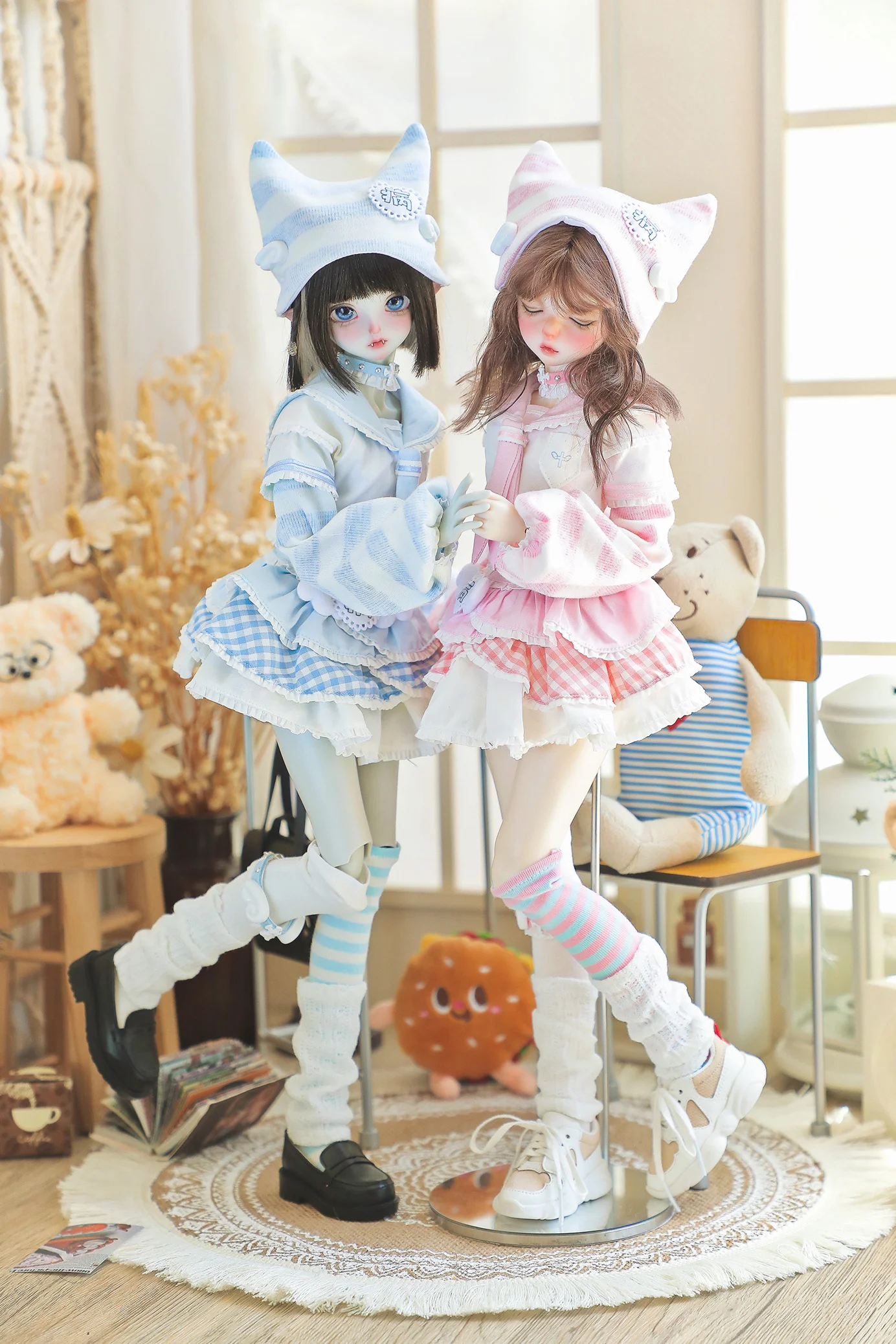 BJD doll clothes suitable for 1/4 1/6 size cute doll clothes angel BJD doll clothes 1/4 suit doll accessories (9 points)