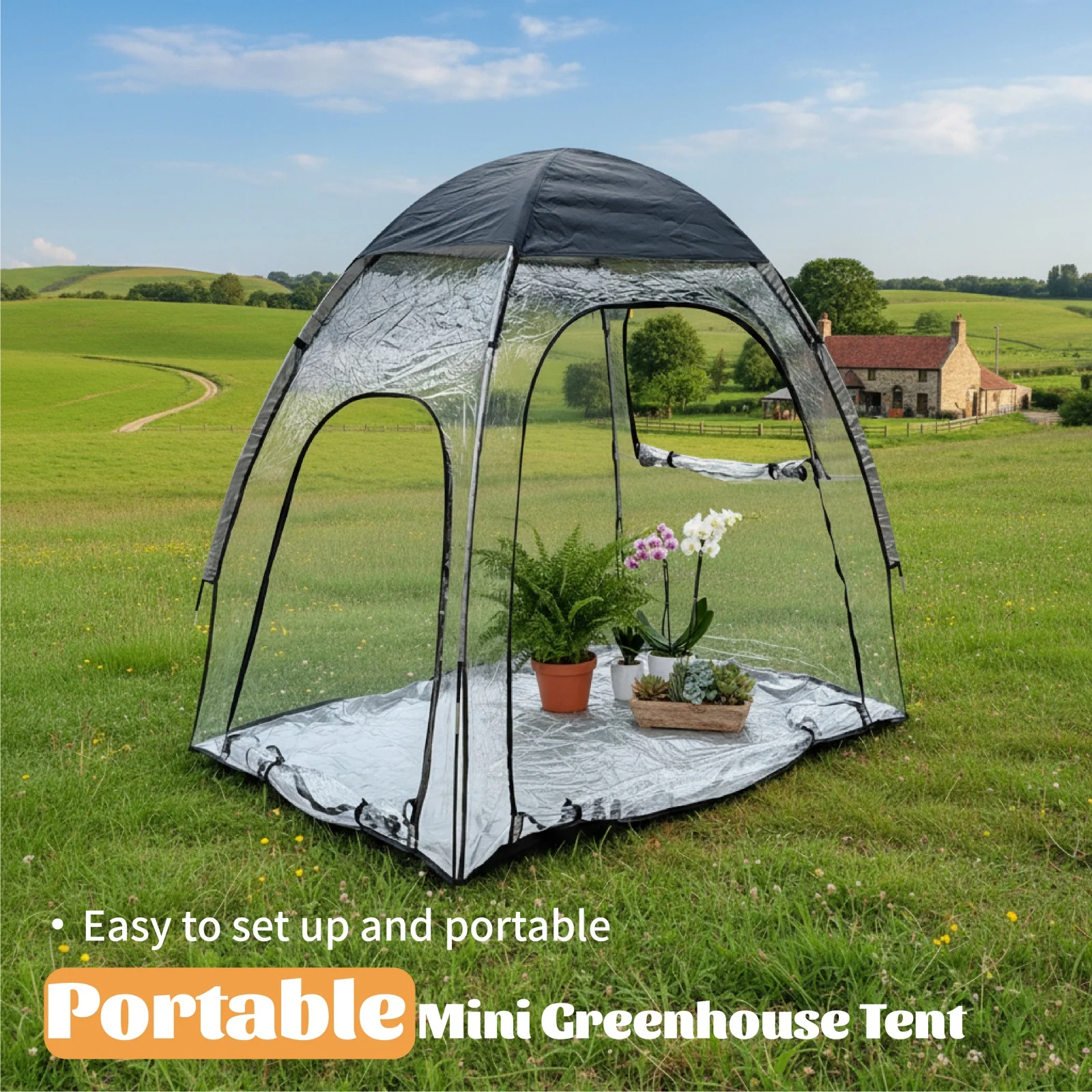 

Portable Winter Plant Frost Cover Transparent Outdoor Garden Protection Easy Movable Care Tool for Garden Cultivation