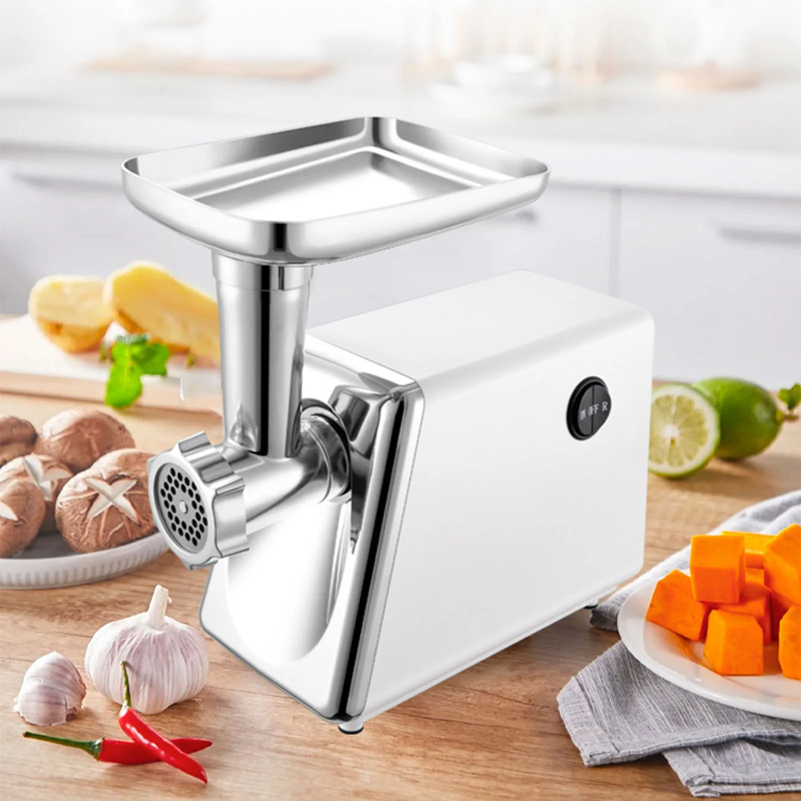 

Небольшая бытовая электрическая мясорубка, колбасная машина, сверхмощная мясорубка, стандартная сетка-нож из нержавеющей стали