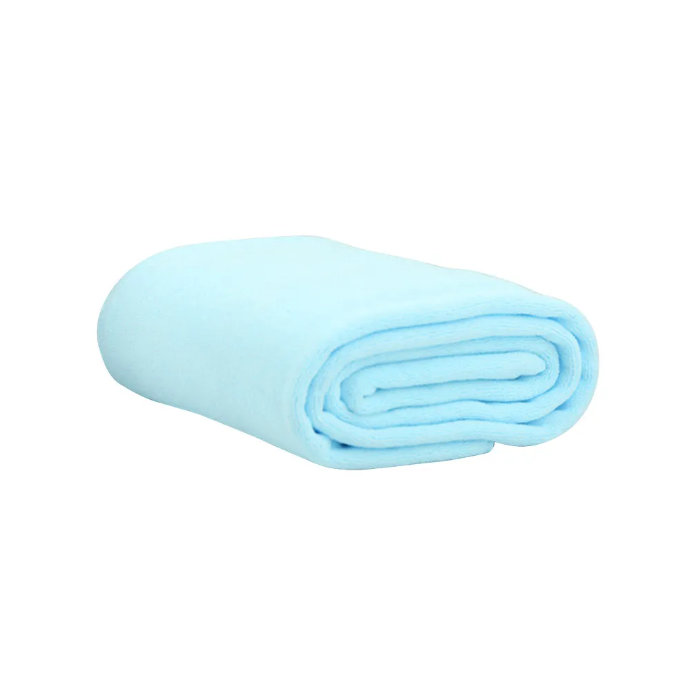 Microfiber Towel 30x70cm Light Blue Quick Dry Soft Washcloth for Bath Hair Face Car Cleaning