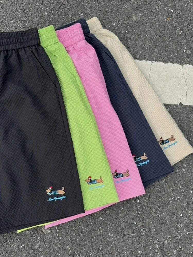 

Summer Casual Bubble Shorts for Teenage Boys Running Beachwear Polyester Fiber Durable No Ironing Required Straight Leg