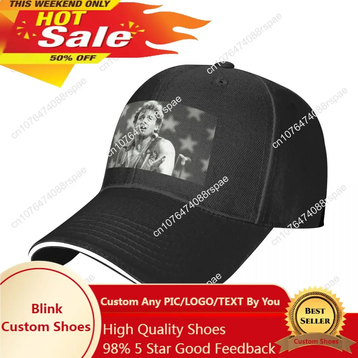 

Bestsinger Bruce Springsteen Great Baseball Cap Sunhat Hood Elegant Women's Hats Men's