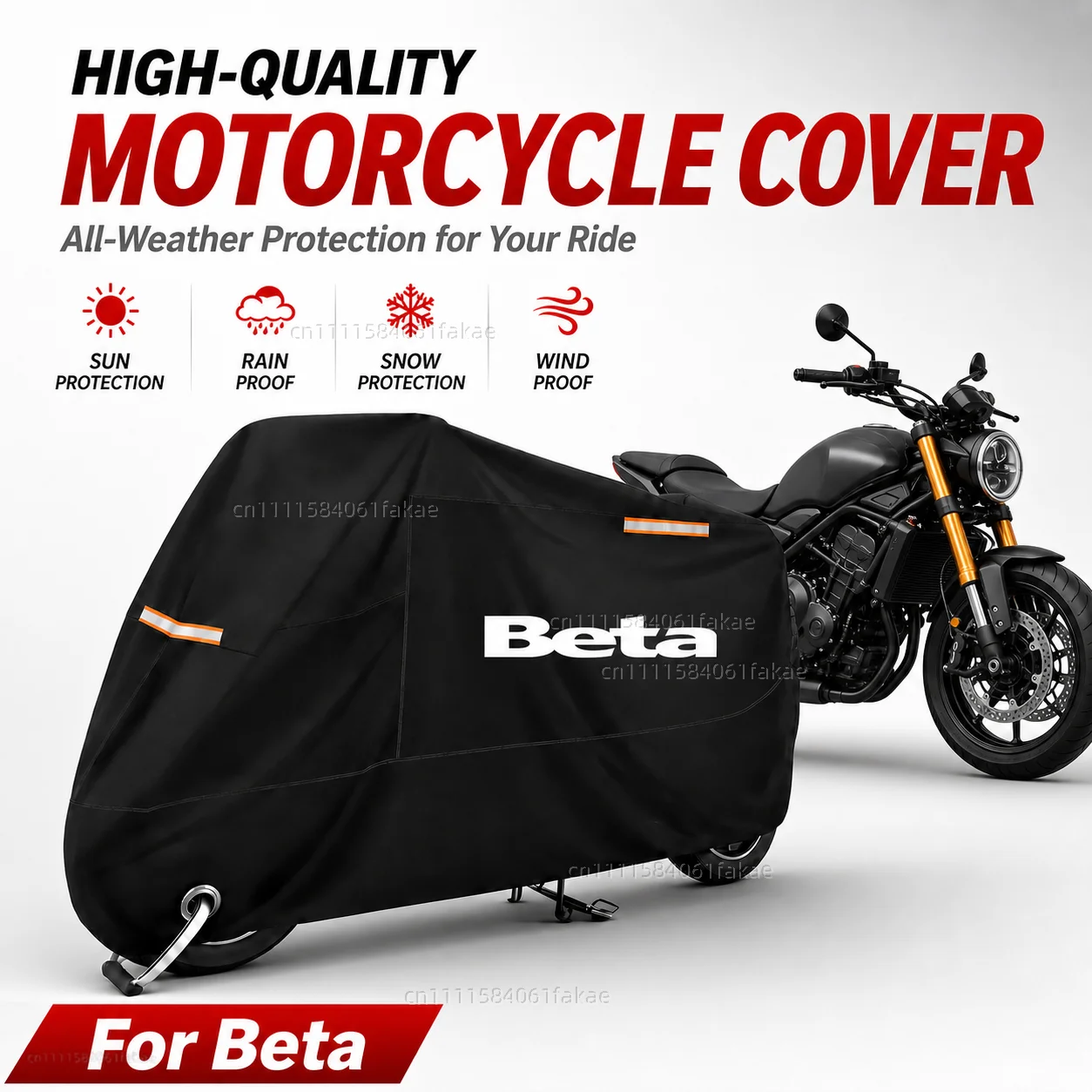 Cubierta impermeable para motocicleta, para exteriores, para todas las estaciones, a prueba de polvo, protección UV, cubierta para lluvia para Moto Scooter, para Beta Evo 250 300 80 Junior