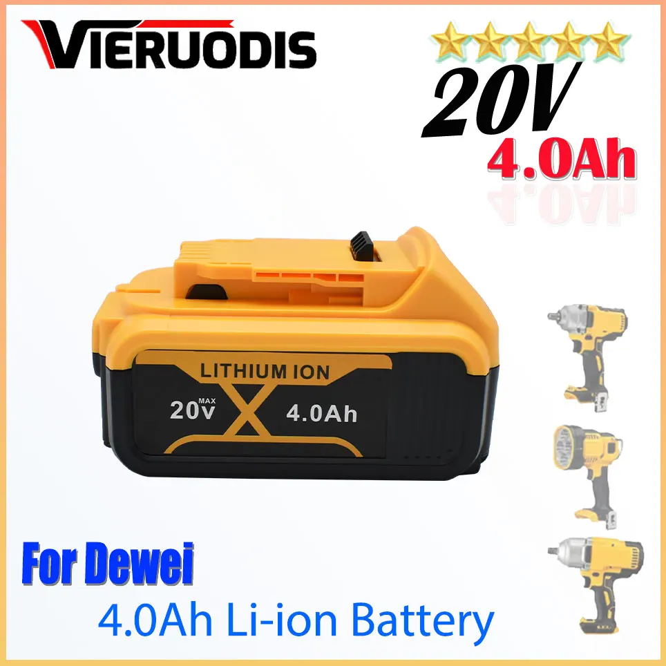 For dewalt 20V 5.0Ah battery compatible dewalt Cordless screwdriver drill Screw gun wrench impact batteries DCB203 DCB181 DCD790