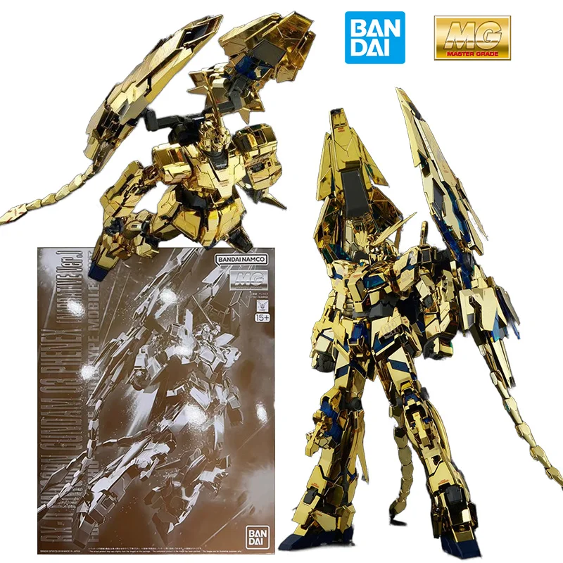 Bandai PB MG 1/100 Unicorn Gundam 03 Phenex Narrative Ver. Anime Original Action Figure Assemble Model Kit Toy Gift Collection