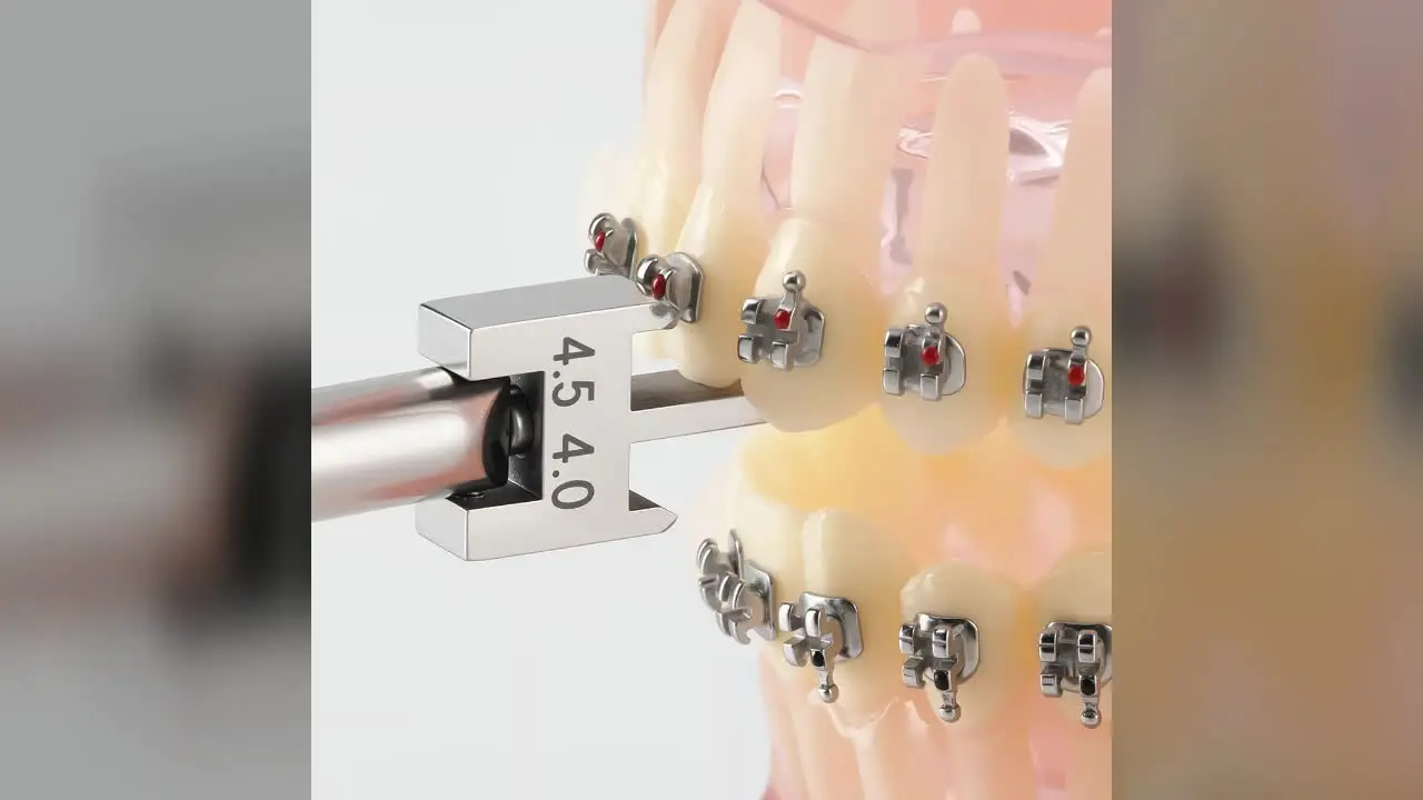 3PCS AZDENT Dentale Ortodontico Staffe Calibro di Posizione Staffa In Acciaio Inox Regolabile Posizionatore Strumento di Odontoiatria Autoclavabile