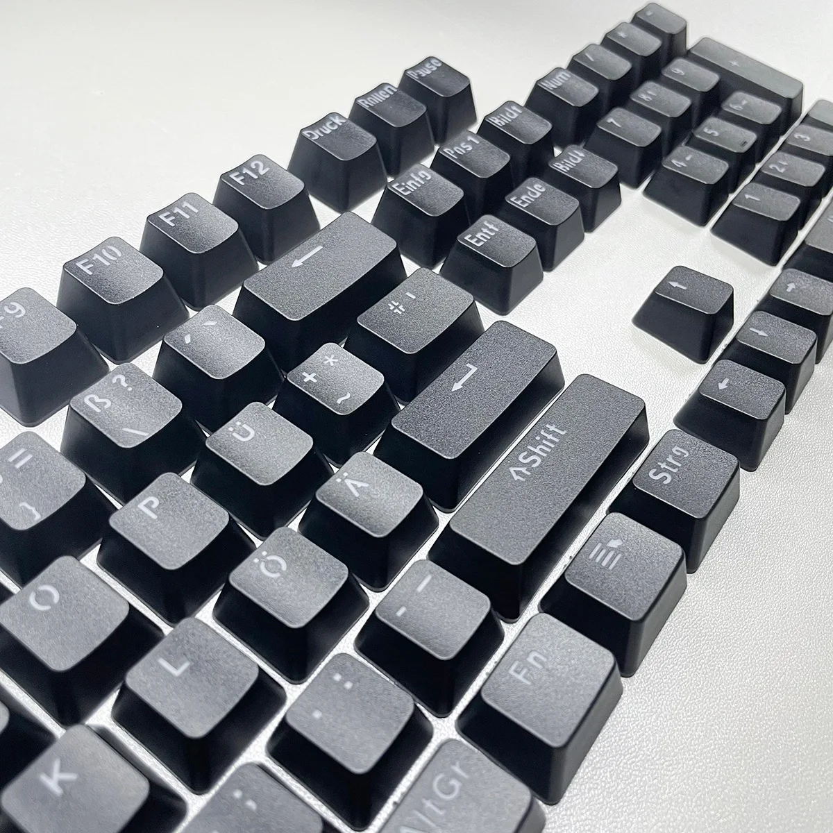104 Keys German Keycaps Backlight ABS OEM Height Black White for 61 87 104 Layout Mechanical Keyboard Wooting Mad 60he AKKO Game