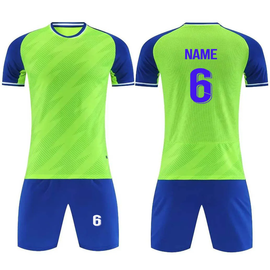 Men Boys Football Jersey Tracksuit Child Soccer Sports Uniforms Kids Play Ball Sportswear Kits vest Free Soccer Green