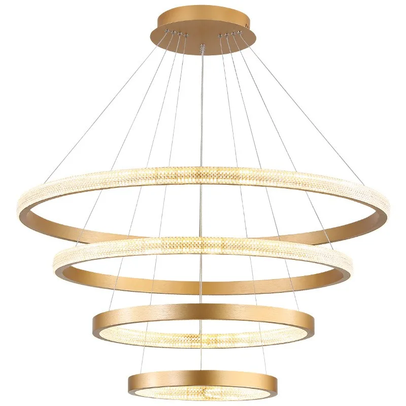 

Modern LED Circle Ceiling Chandelier Lustre Lamp Indoor Lighting For Living Room Study Bedroom Lamps Round Rings Home Decoration