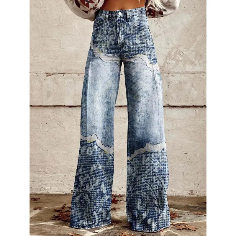 Imitation Cow Wide Leg Sweatpants Fashion Women\'s Casual Cargo Loose Pants Thin Style Trousers Solid Low Waist Oversized Pants