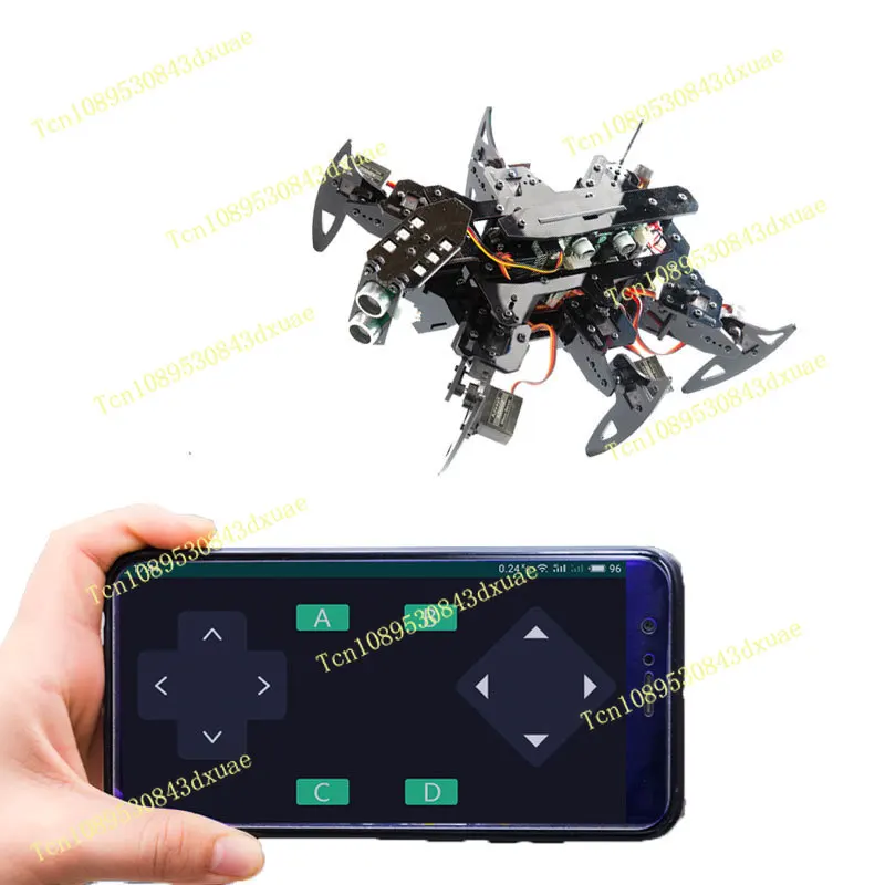 Educational Robot, Six-legged Bionic Spider, Capable of Line-following and Obstacle Avoidance, with Reprogrammability