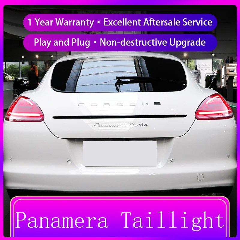 Par de Lâmpadas Automotivas para Porsche 2010-2013, Luz Traseira Panamera, Lâmpada Traseira DRL, Turn Signal, Freio de Estacionamento Reverso, Auto Acessórios