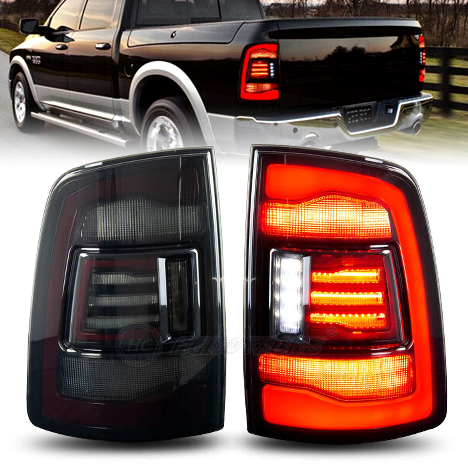 HCMOTIONZ 2009-2018 conjunto de luces traseras LED DRL animación secuencial lámparas traseras de coche para Dodge para Ram condición nuevo