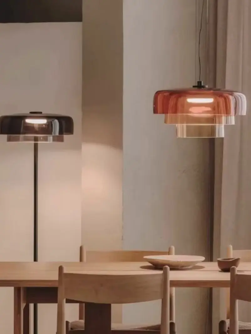 Chinese-style mediaeval glass restaurant chandelier simple cream style atmosphere lamp Pendant light