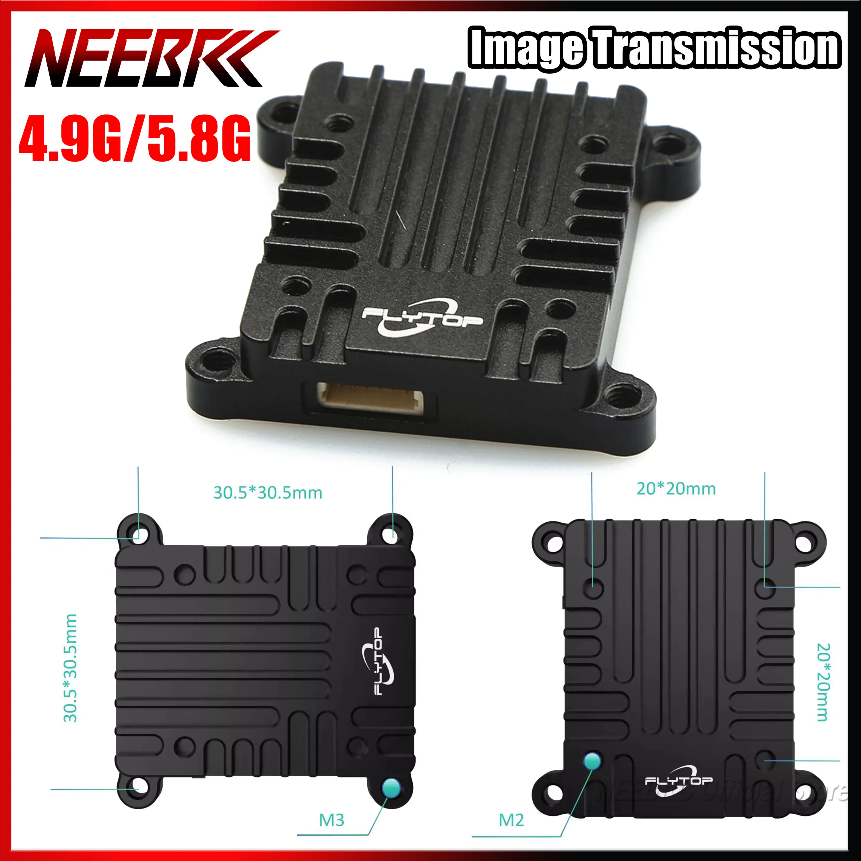 

NEEBRC 2.5W 4.9G 5.8G VTX 56CH 6-36V Input Image Transmission Module Antenna for RC FPV Long Range Racing Drone Aircraft Model