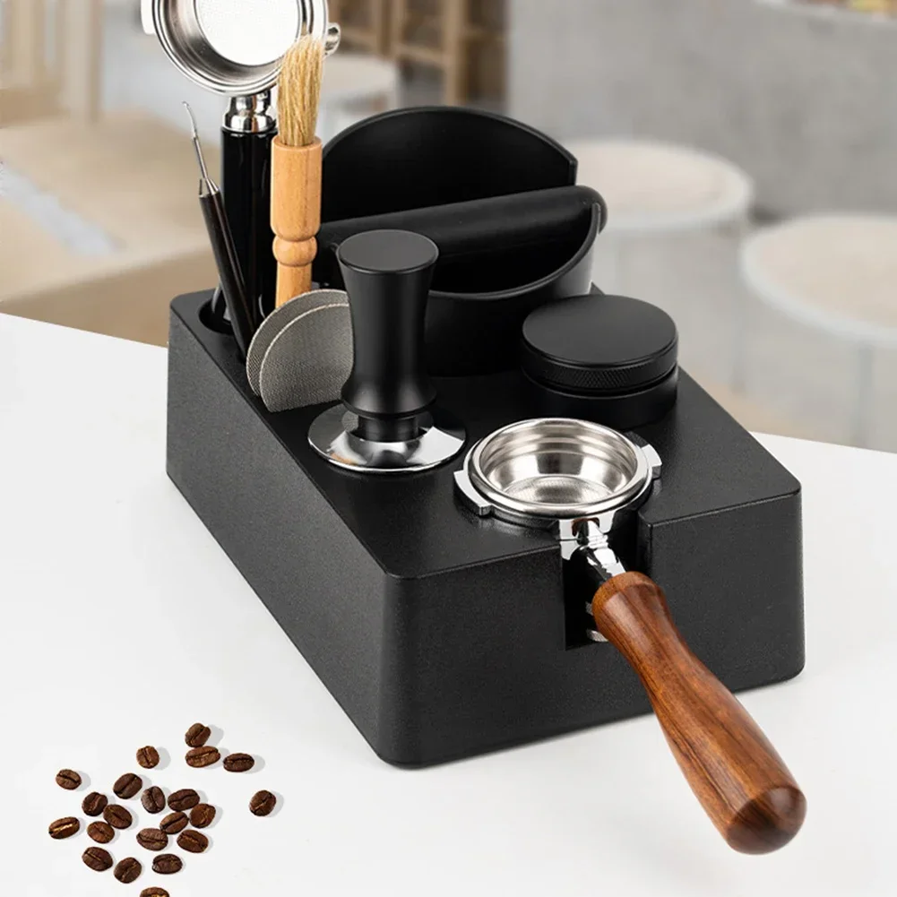 

51/53/58mm ABS Coffee Portafilter Rack Distributor Holder Espresso Tamper Mat Stand Espresso Knock Box Coffee Accessories