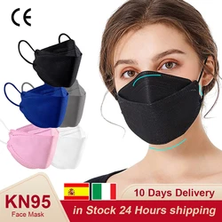 ffp2 mask Black 3D kn95 Adults fpp2 approved kn95 CE Respirator Filter Mouth Mask ffp2 reutilizable ffp2 masks 10/50/100pcs