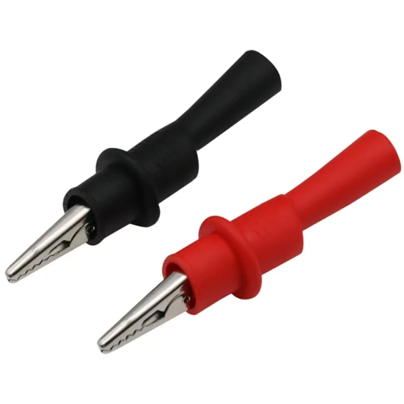 Alligator Clips Test Clip Clamp Set Red Black Wire Tips 10A 1000V Multimeter Tester Probes for AC DC Power Measurement