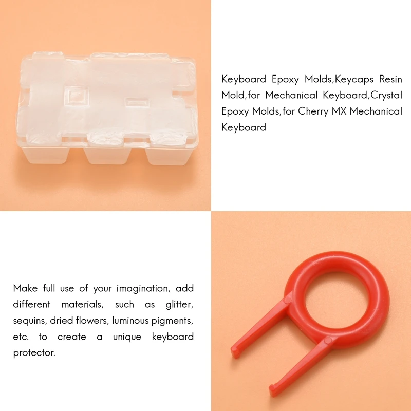 AA73 DIY Silicone Keycaps Resin Mold For Mechanical Keyboard Crystal Epoxy Molds Handmade Crafts Making Tools For Cherry MX