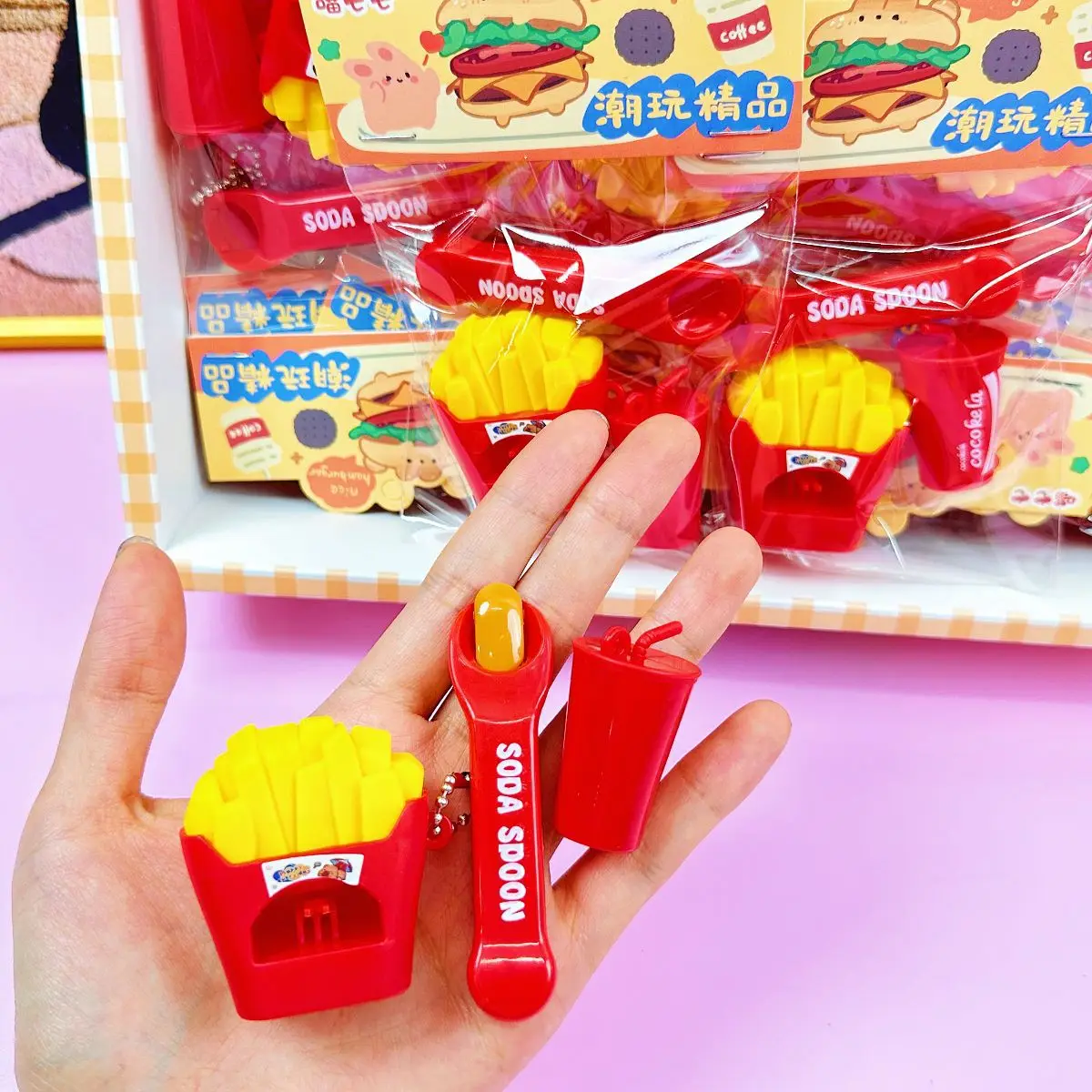 Mini Lebensmittel Pommes Set Fütterung Spielzeug Kreative Simulation Lebensmittel Pommes Lustige Fütterung Spielzeug Kinder Spielen Haus Spielzeug Nette Student Geschenke